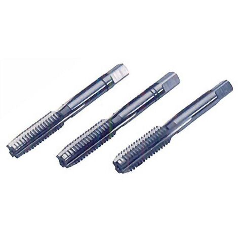 WURKO machos 6x100 mm hss/g din 352 juego 3 , Juego de 3 machos métrica HSS DIN 352 6X100 mmLargo 50 mmAcero,
