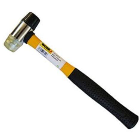 WURKO martillo tubular 40 mm goma &43 pvc m/fibra , Martillo tubular de 40 mmCon mango de fibra antideslizanteCabeza de acero y goma de 10x4 cmDoble boca redonda de goma&lt