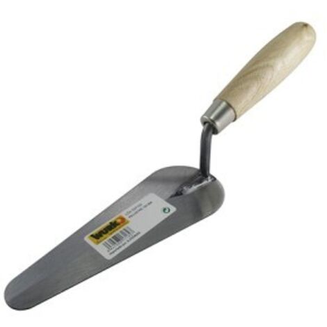 WURKO palustre  5842 de 160mm m/madera , Palustre de punta redonda. - Mango de madera, paleta de acero endurecido. - 160 x 55 x 1 mm (paleta). 100 x 25 mm (mango). - Marrón y gris.