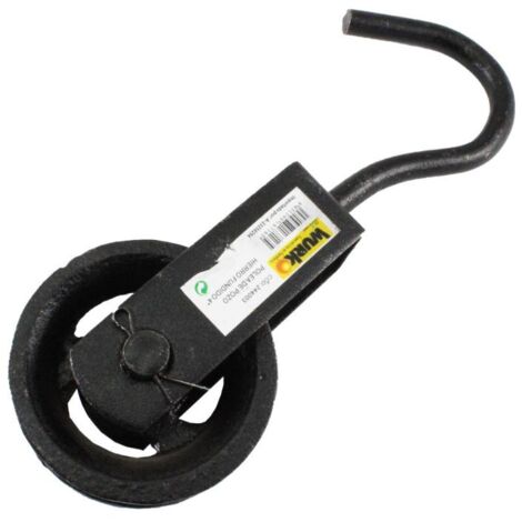 WURKO polea pozo hierro fundido 10 cm 4 , Polea para pozo. - Tamaño: 10 mm. - Hierro fundido. - Peso hasta 150 kg.