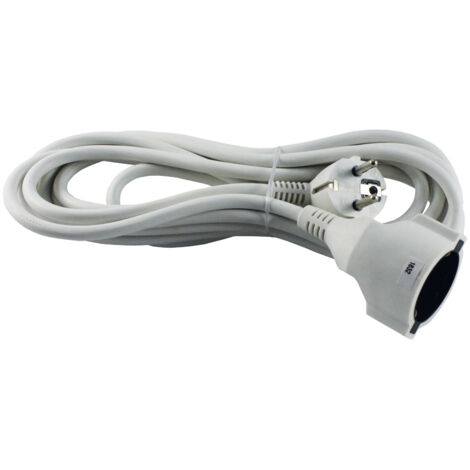 WURKO prolongador 4 metros cable 3x1,5 mm , Prolongador 4 metros cable 3x1,5 mm con base y enchufe reforzados con toma de tierraBlancoPotencia máxima 3500W250V 16 Amper