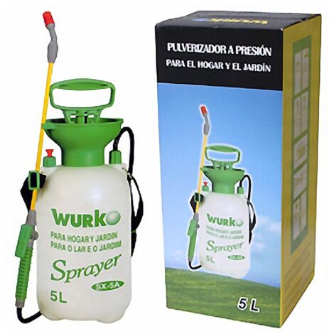 WURKO pulverizador bomba 5 l 5480 , Pulverizador con bomba 5 L SXCS5A, WurkoPulverizador de presión para casa y jardínPara uso con pesticidas, desinfectantes o médicosL