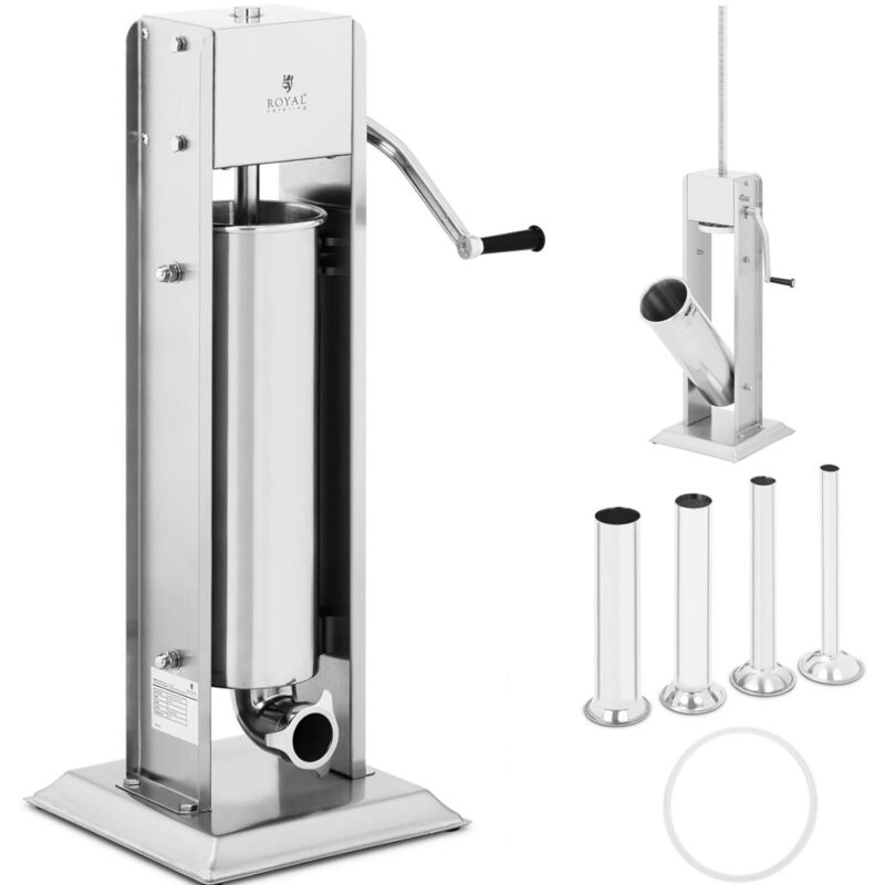 Royal Catering - Wurstfüller Vertikal Wurstfüllmaschine Wurstspritze Wurstpresse Edelstahl 7 L