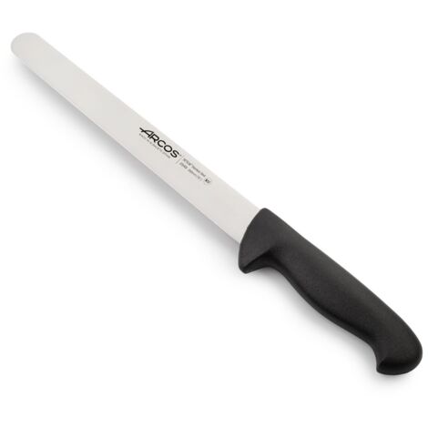Wurstmesser Arcos Farbe - Prof  294925  in Edelstahl Nitrum und mango ergonomische schwarze Polypropylenklinge und 25 cm Klinge, Vitrine