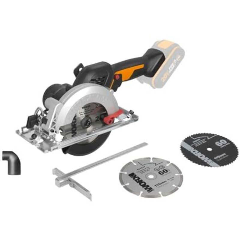 Worx Akku-Handkreissäge "WX531.9 NITRO" für präzise Schnitte in Holz, Metall, PVC uvm., ohne Akku & Ladegerät