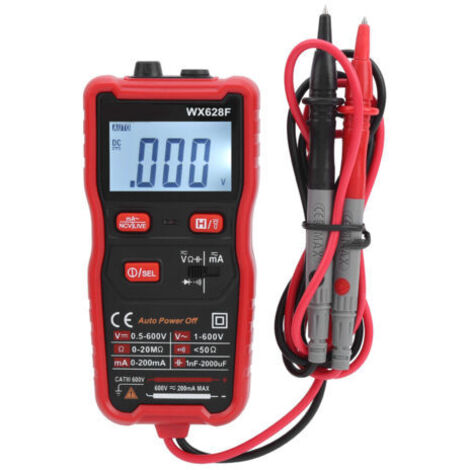 WX628F Digitalmultimeter, Mini-Gleich-/Wechselspannungs- und Widerstandsmessgerät, berührungslos mit automatischer Bereichswahl