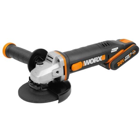 WX803 - Meuleuse d'Angle WORX - 2 Batteries + Chargeur INCLUS