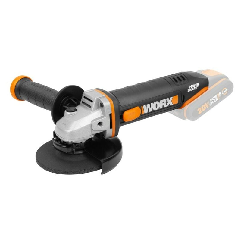 WX803.9 - Meuleuse d'Angle Worx sans batterie ni chargeur