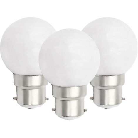 WXH Lot de 6 ampoules LED B22 3W, forme balle de golf, culot à baïonnette B22, petite ampoule globe, dimmable [DB]-AquaForge