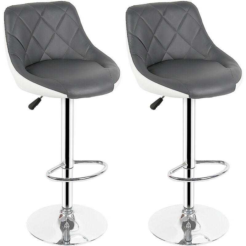 

®2X Taburetes de Bar con Respaldo Cuero Sintético Taburetes Alto Cocina Regulable en Altura Taburetes Giratorio Sillas Bar Taburete de Trabajo