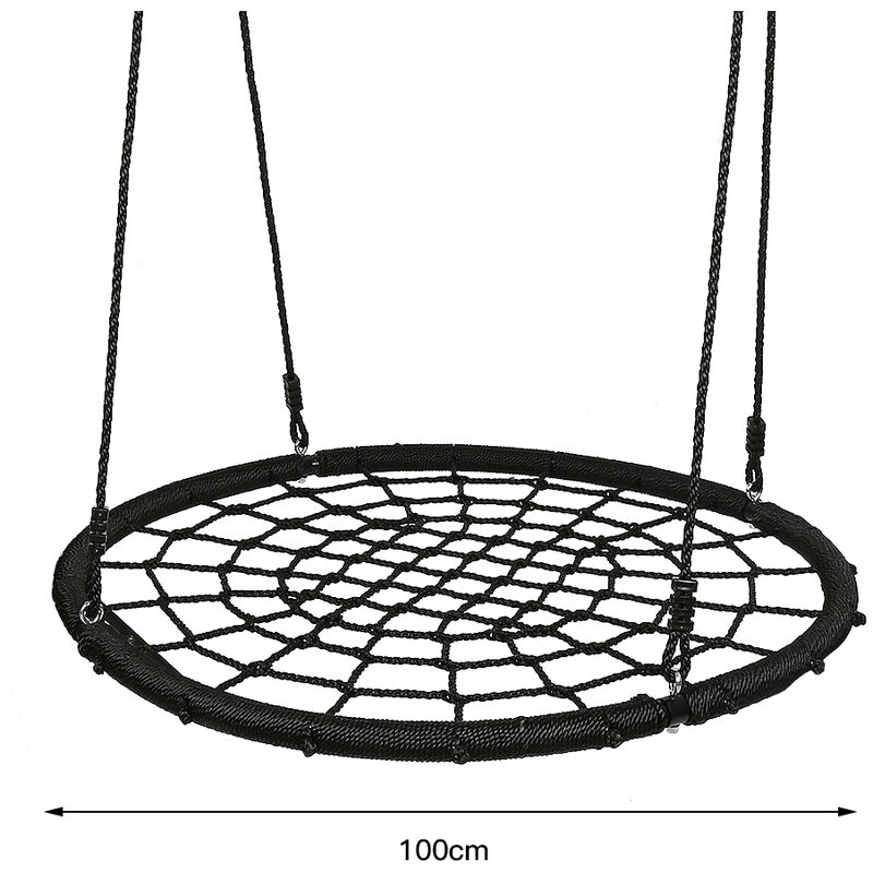 

WYCTIN® Columpio nido de pájaro para niños y adultos (Ø100cm) - Color negro