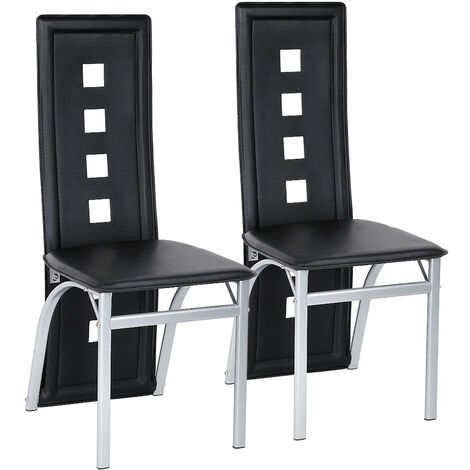 WYCTIN® Conjunto de 2 sillas de comedor - negro - estilo contemporáneo