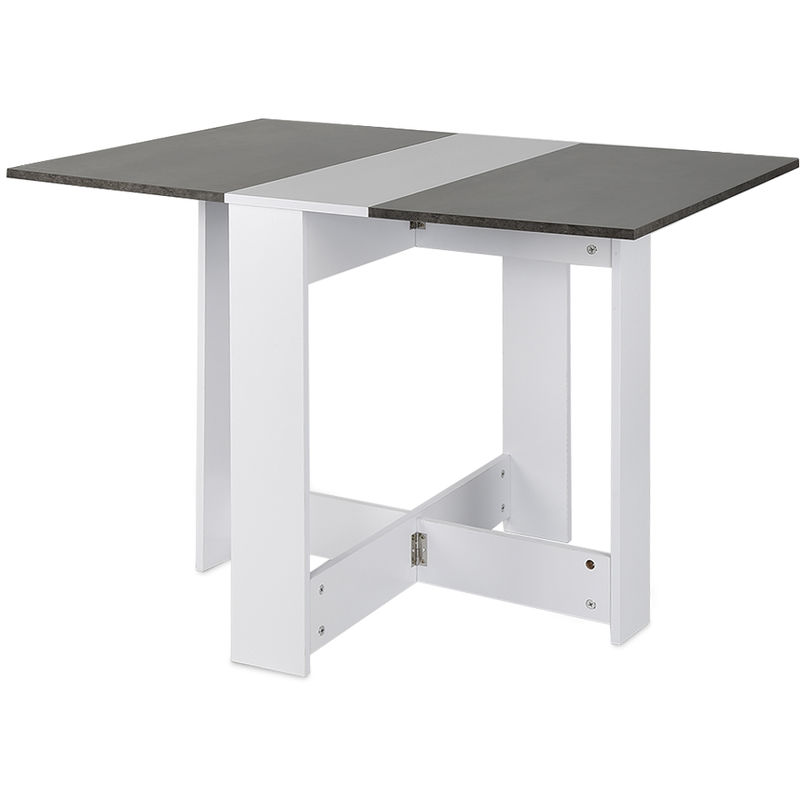 

® Mesa plegable blanco + hormigón 103 * 76 * 73,4 cm - Wyctin