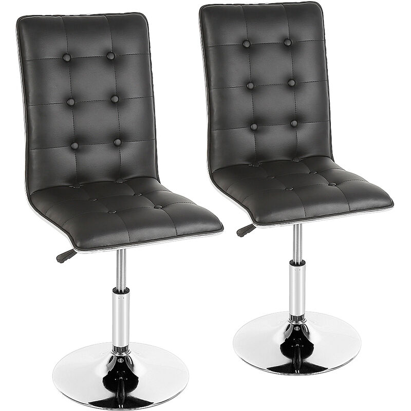 

WYCTIN® Un juego de dos | elevable | silla de comedor de botón simple | estilo negro