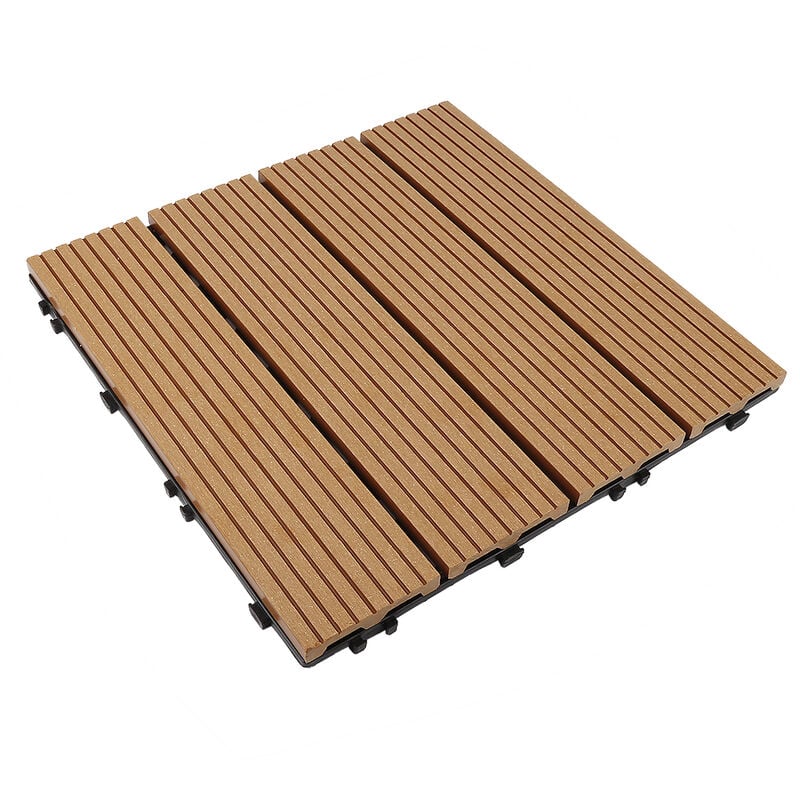 Hofuton Dalle Terrasse Lot de 11 pièces, Dalle de Terrasse 30x30cm/1m² pour Terrasse Balcon Jardin et Piscine (11 Pièces/1m²), Jaune