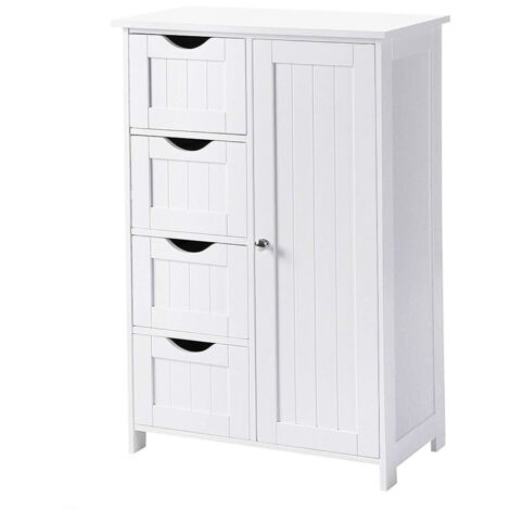 WYCTIN®Armario,Taquillas de baño,Cuatro dibuja una sola puerta,Mueble de baño,60 x 30 x 80cm