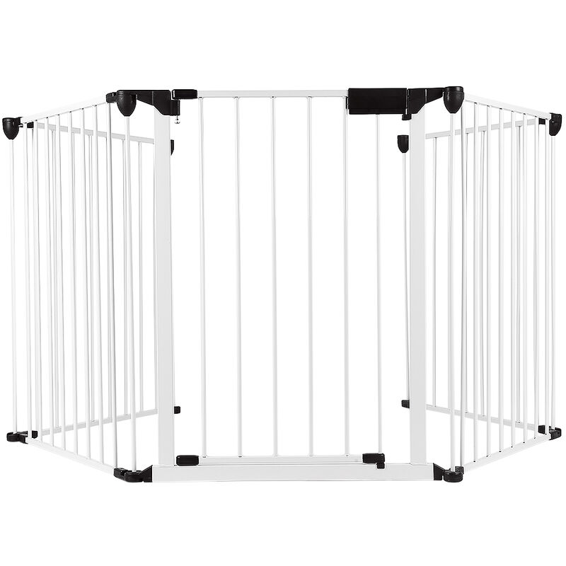 Wyctin - Hofuton Barrière de sécurité enfant 310cm 5 panneaux blanc
