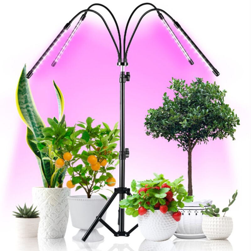 

WYCTIN®Lámpara de Planta con Soporte, Lámpara LED Cultivo para Plantas de Interior, 160 LED de 4 Cabezas, Luz para Plantas de Espectro Completo con