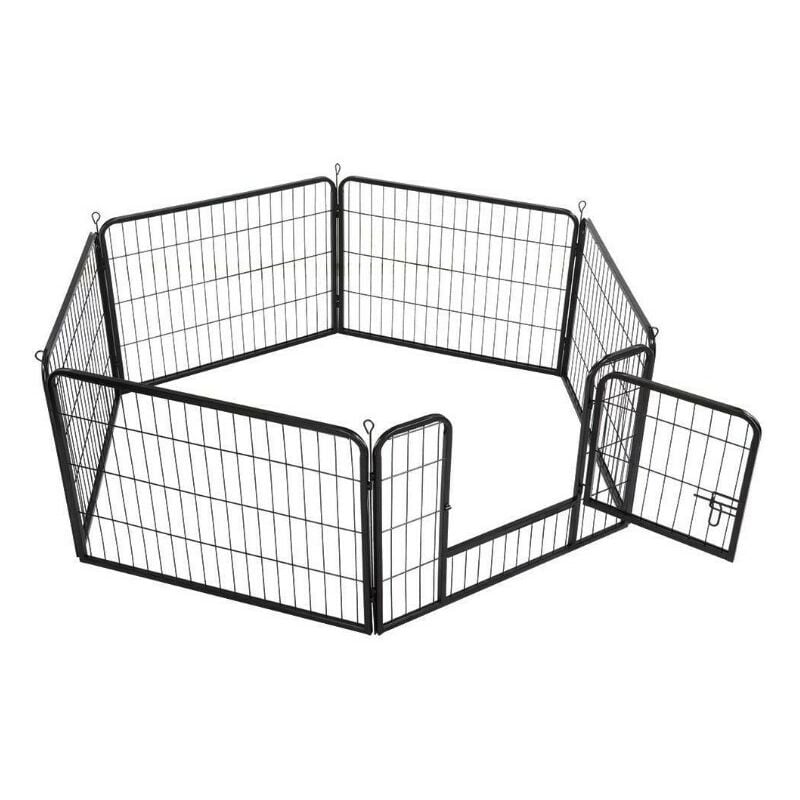 Wyctin - Hofuton Luxe Parc, Enclos pour Chiens, Chiots Animaux de Compagnie, Noir, 80 x 60 cm