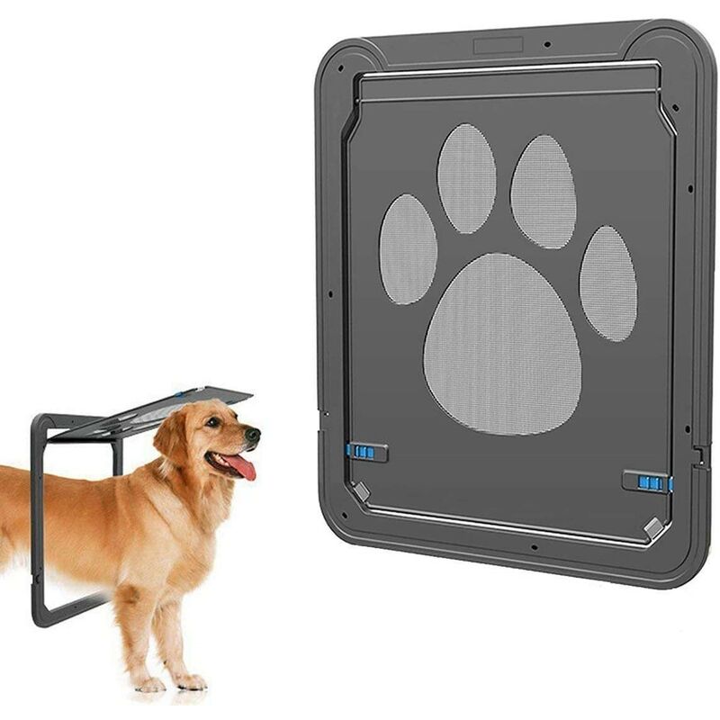 

®Puerta para mascotas,Entrada y salida automática de perros y gatos domésticos,Material de nailon de alta calidad,37 x 42cm - Wyctin