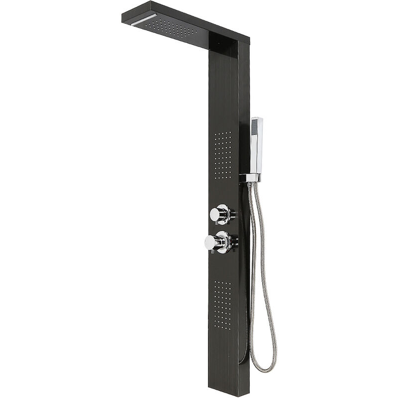 Wyctin - Hofuton Système de panneau de douche 1547130cm noir