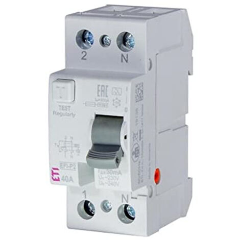 WYCZNIK RÓNICOWOPRDOWY 2P 40A 0,03A TYP AC EFI6-P2 AC 40/0.03 002061252 ETI
