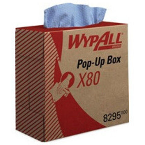 WYPALL Essuie-tout X80 8295 L427xl212ca.mm bleu 1 pli 5 boîtes/KT - 8295
