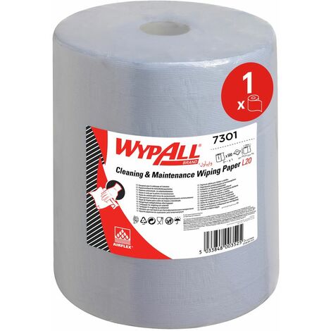 Wypall L20 Extra Wide Blue Roll Paper Wipers - 1 Roll