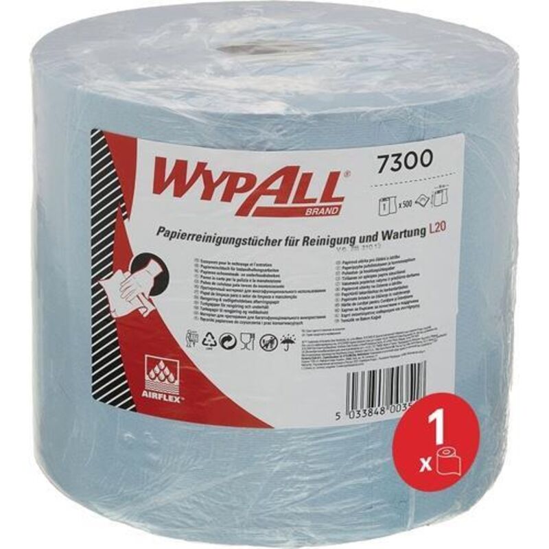 Torchon wypall L20 7300 L380xl235env. mm bleu 2 couches