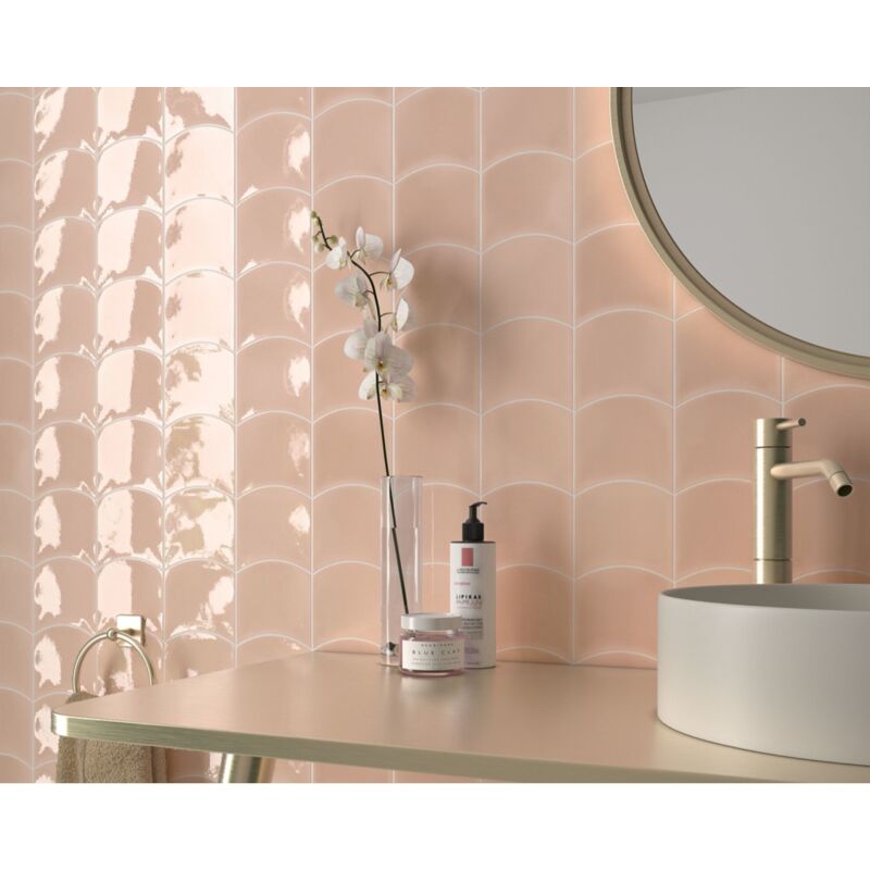 Equipe - Faïence - wave - wave primrose pink - 12X12WA