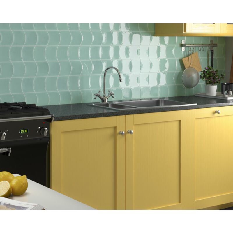 Equipe - Faïence - wave - wave mint - 12X12WA