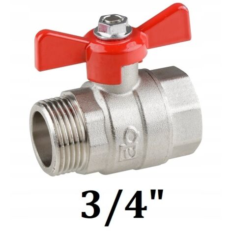 WZ Absperrklappe Kugelhahn mit 3/4 Zoll AQUER GLAND