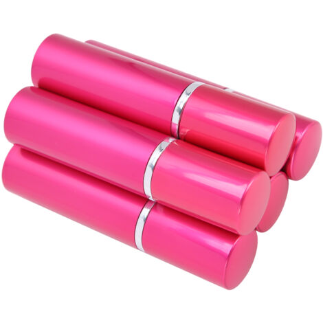 x 10 ml nachfüllbare Parfümfläschchen – Leerer, tragbarer Aluminium-Zerstäuber, Rosenrot