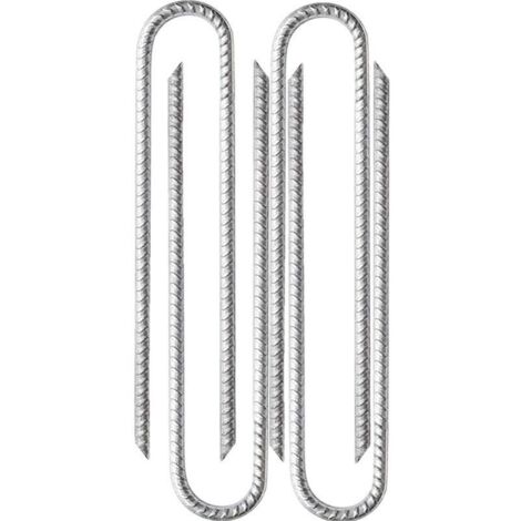 x 30 cm - Verzinkte Stahlrahmenheringe - U-förmige Ankerheringe - Ankerheringe für Zelte, Pavillons, Hüpfburgen, Trampoline, Fußballtore usw.