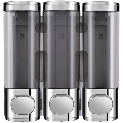 x 300 ml Seifenspender zur Wandmontage, Duschseifenspender, Shampoo- und Spülungsspender, manueller Seifenspender, für Küche, Bad, Toilette