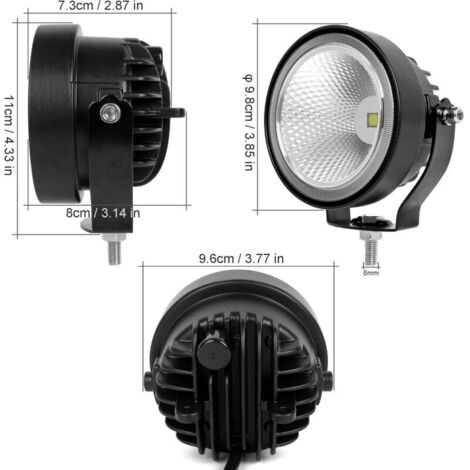 x 4 Zoll LED-POD für Offroad-Trucks, 4WD, SUVs, Boote, autonomes Fahren, Nebelscheinwerfer-LED-Lampe (Weißes Flutlicht, 2 Stück)