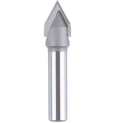 x 60 Grad V-Nuten, Schnittdurchmesser: 12 mm, Schaft: 8 mm, CNC-Fräser, Schaftfräser für Adern, Fasen und V-Nuten.