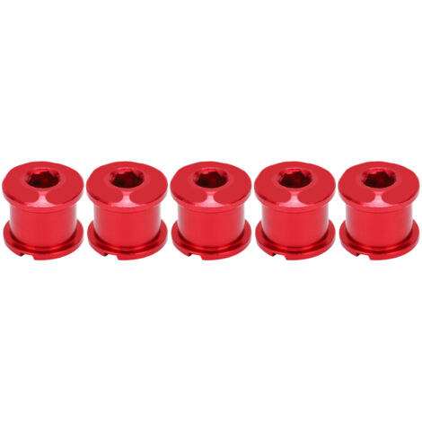 x 7075 Aluminiumschrauben für MTB-Doppelkettenblatt-Scheibenbremsen, Kurbelschrauben, 5-teiliges Set, rot