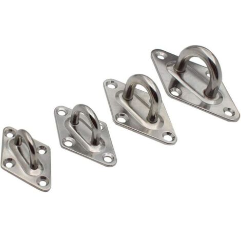 x 8 mm Edelstahlösen, rautenförmige Metallösen, Deckbefestigungshaken, Schnellverschlüsse, Sonnenschutz, Yachtdeckbeschläge
