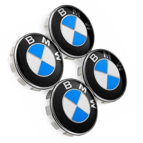 x Auto-Radnabenkappe, Bmw-Logo-Räder, Mittelfelgen-Logo-Felgenabzeichen, 68 mm