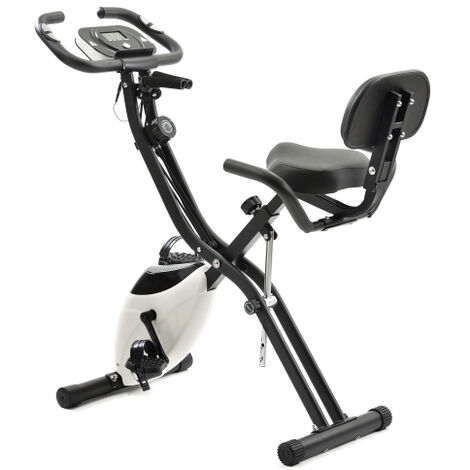 X-Bike, magnetisch klappbares Fitnessfahrrad, Heimtrainer für Indoor-Cycling-Cardio-Training mit Trainingscomputer und Verlängerungsbändern MINKUROW