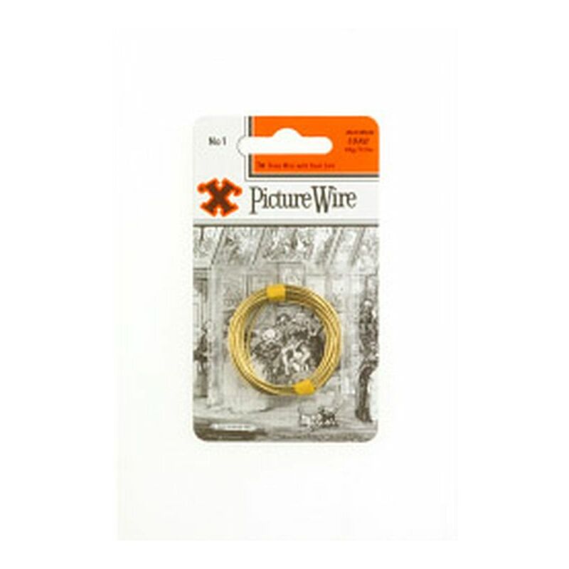 X Brass Picture Wire (Blister Pack) No. 1 - 12834