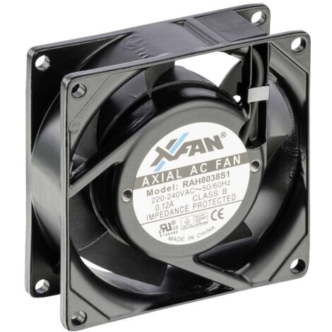 X-Fan RAH8038S1 Ventilateur axial 230 V/AC 36 m³/h (L x l x H) 80 x 80 x 38 mm S87319