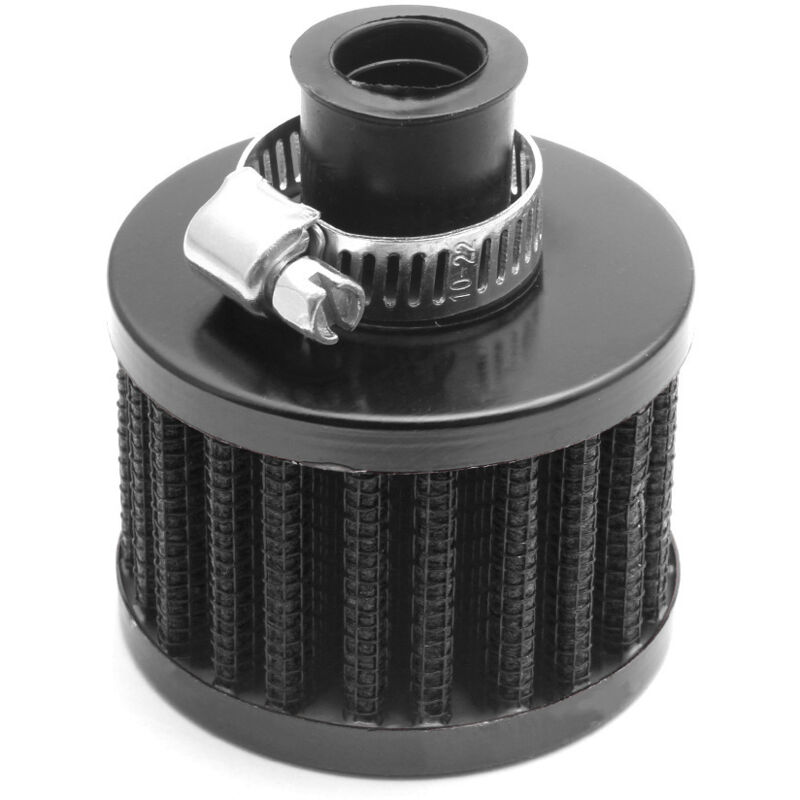 Jalleria - x Filtro de aire frío, respiradero del cárter, ventilador turbo de 12 mm, mini negro para coche y motocicleta