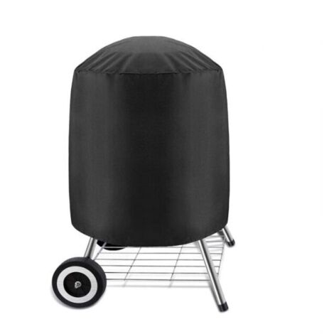 x Funda impermeable para parrilla de exterior, funda redonda para parrilla 58 x 77 cm, color negro (58 x 77 cm)