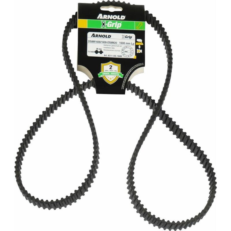 Arnold - Courroie dentée trapézoïdale X-Grip de type 20DS8M1600