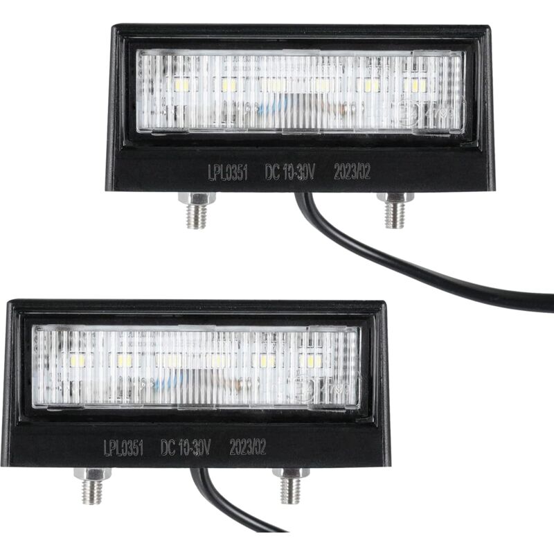x LED feux de plaque d'immatriculation feux de plaque d'immatriculation arrière 1224 V étanche parfait pour voiture remorque camion camion ou bateau