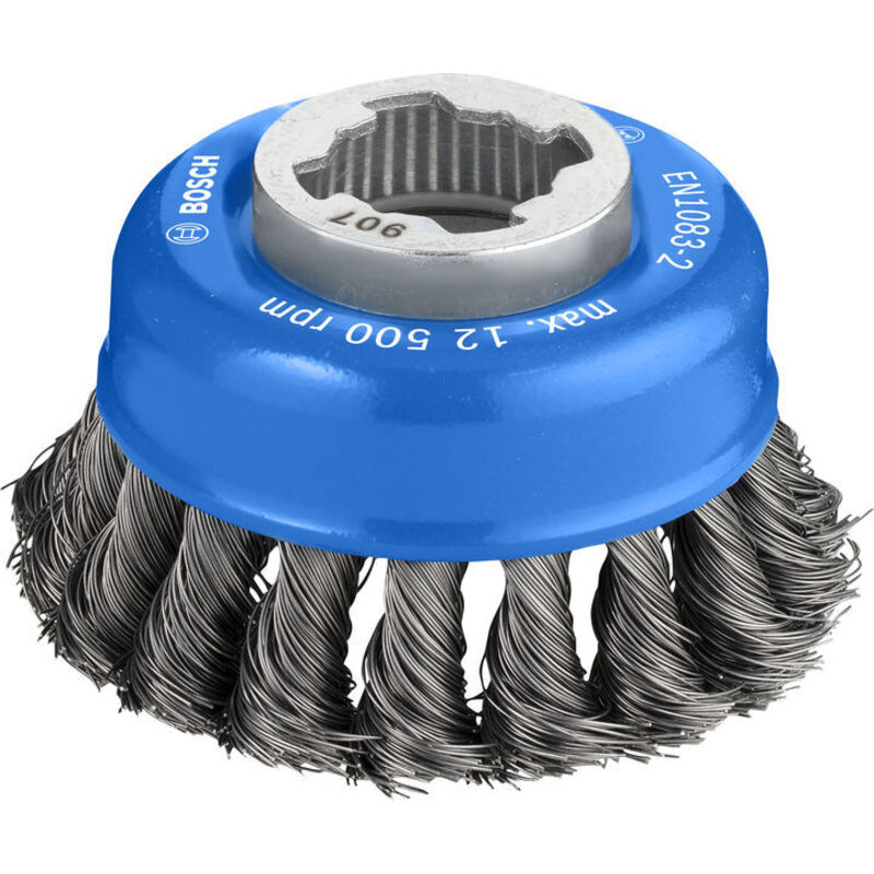 Bosch X-Lock Cup Brushes Knotted 75MM Steel 0.35MM