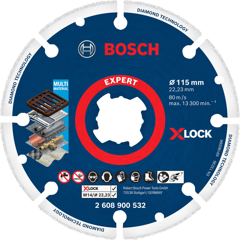 

BOSCH 2608900532 Disco de corte Expert Diamond Metal Wheel X-LOCK de 115 x 22,23 mm