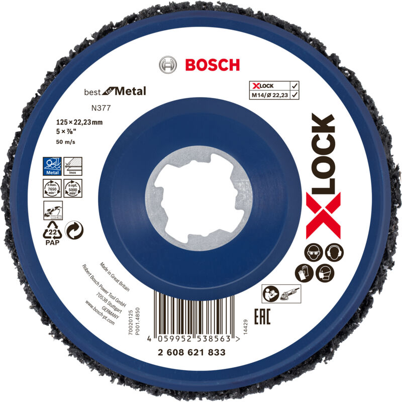 

Bosch X-LOCK Disco limpieza Metal N377: 125mm 2608621833